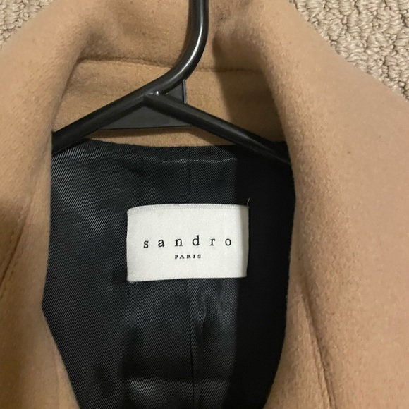 Sandro wool malory camel coat - Picture 3 of 8